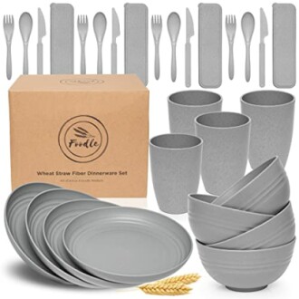 FOODLE Wheat Straw Dinnerware Sets